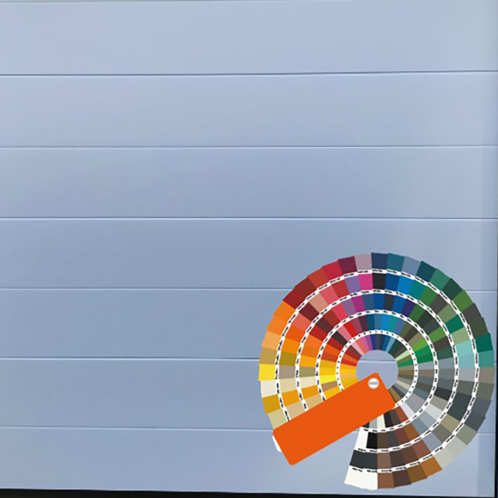 Garagedeur enkele groef Ral Kleur